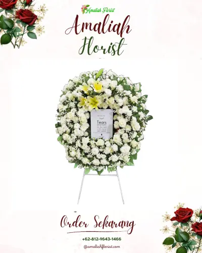 Krans Bunga Duka Cita di Sambong